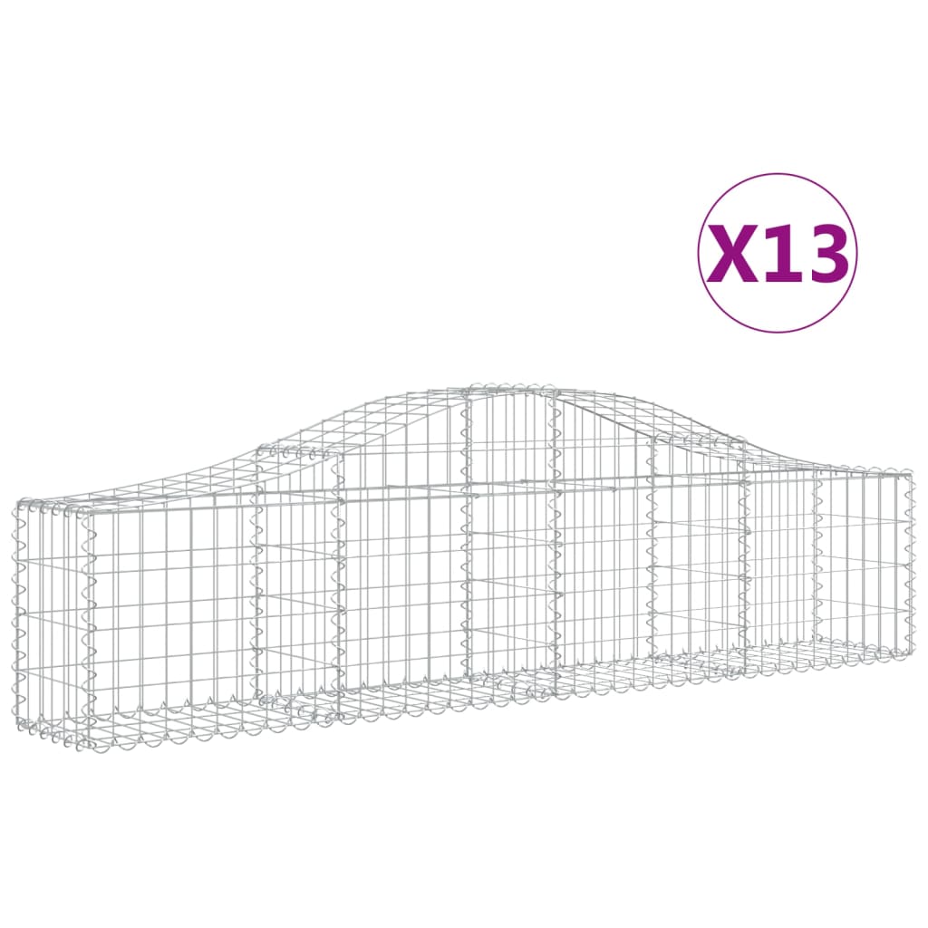 Cestas Vidaxl Schans 13 st 200x30x40 60 cm de hierro galvanizado