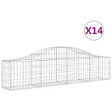 Vidaxl Schans Cestini 14 Stauted 200x30x40 60 cm Galvanized Iron