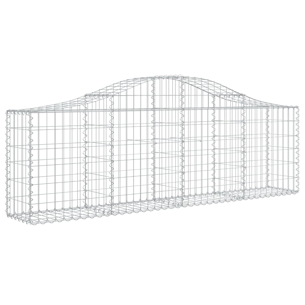 Cestas Vidaxl Schans 7 st 200x30x60 80 cm de hierro galvanizado