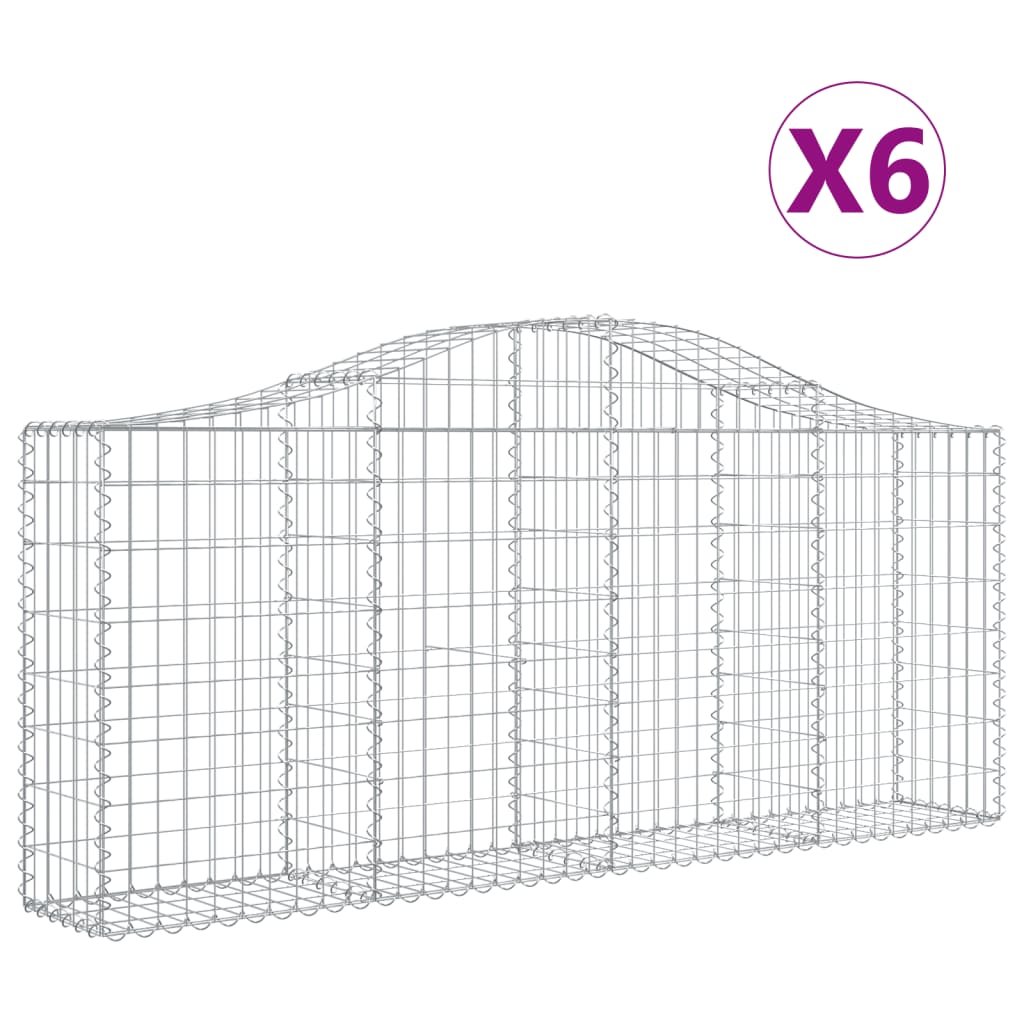 Vidaxl Schans košare 6 ST OVED 200x30x80 100 cm pocinkano železo