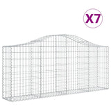 Vidaxl Schans Cesti 7 a volta a volta 200x30x80 100 cm Galvanized Iron