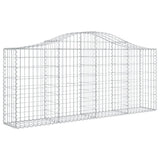 Cestas Vidaxl Schans 8 st 200x30x80 100 cm de hierro galvanizado