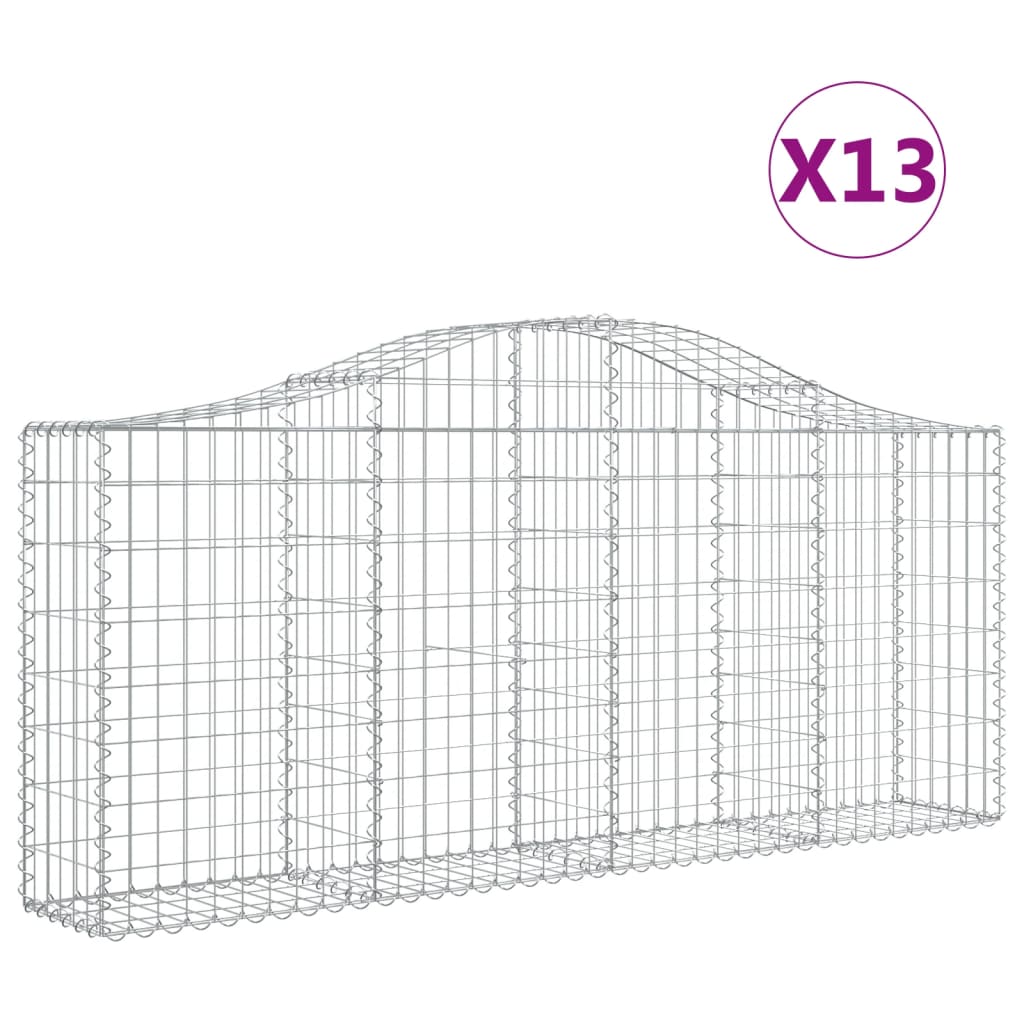 Vidaxl Schans Baskets 13 ST Klavené 200x30x80 100 cm železo