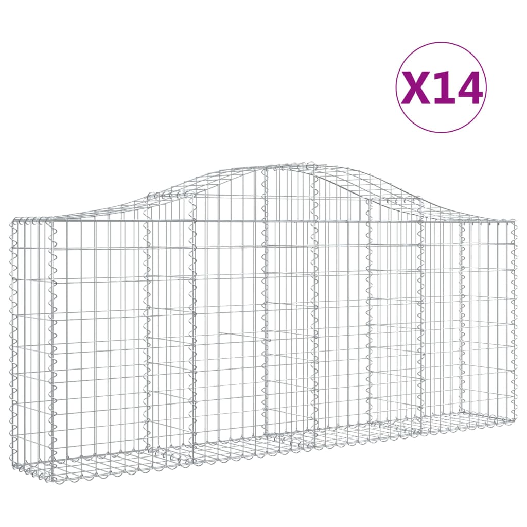 Vidaxl Schans Baskets 14 St. klenulé 200x30x80 100 cm železo