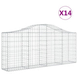 VidaXL Schans baskets 14 st vaulted 200x30x80 100 cm iron