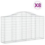 Vidaxl Schans kurver 8 st Vaulted 200x30x100 120 cm jern