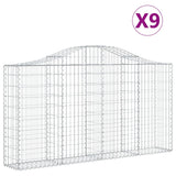 Vidaxl Schans kurver 9 St Vaulted 200x30x100 120 cm jern