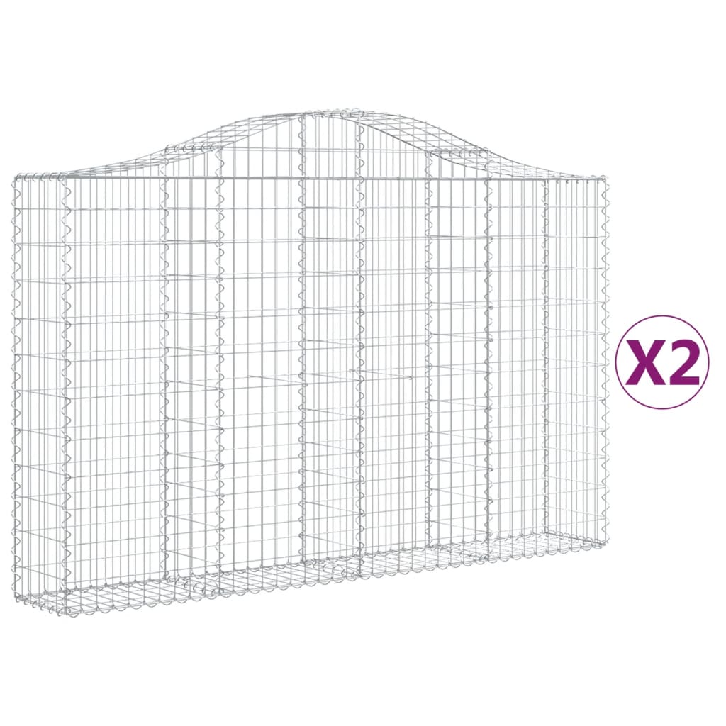 Vidaxl Schälter Kuerf 2 St Vaulted 200x30x120 140 cm Eisen