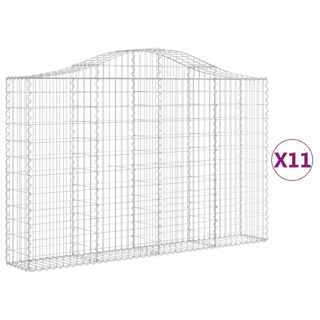 VidaXL Schans baskets 11 st vaulted 200x30x120 140 cm iron