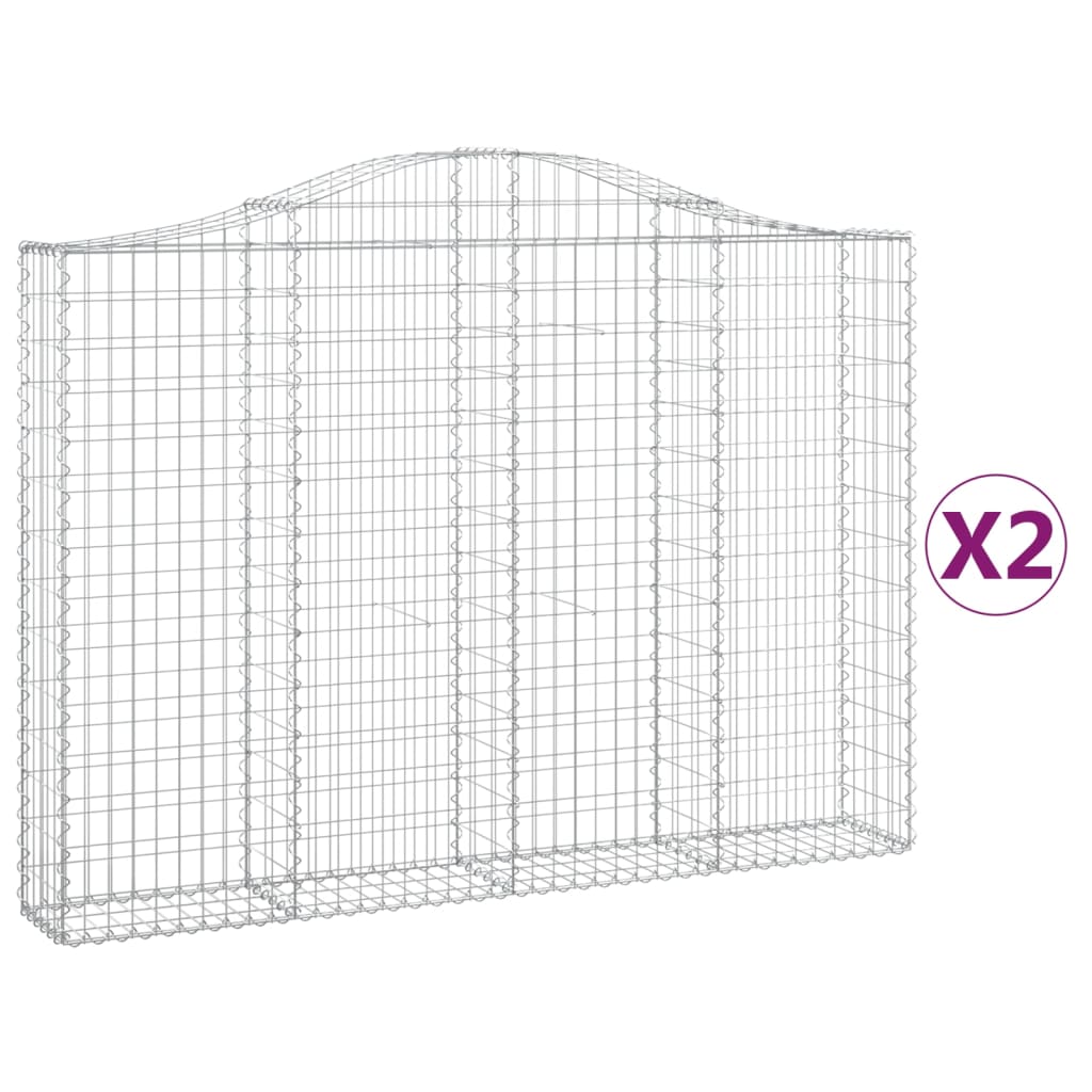 Vidaxl Schans Baskets 2 ST Klavené 200x30x140 160 cm železo