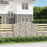 Vidaxl Schans kurve 6 st hvælvede 200x30x140 160 cm jern