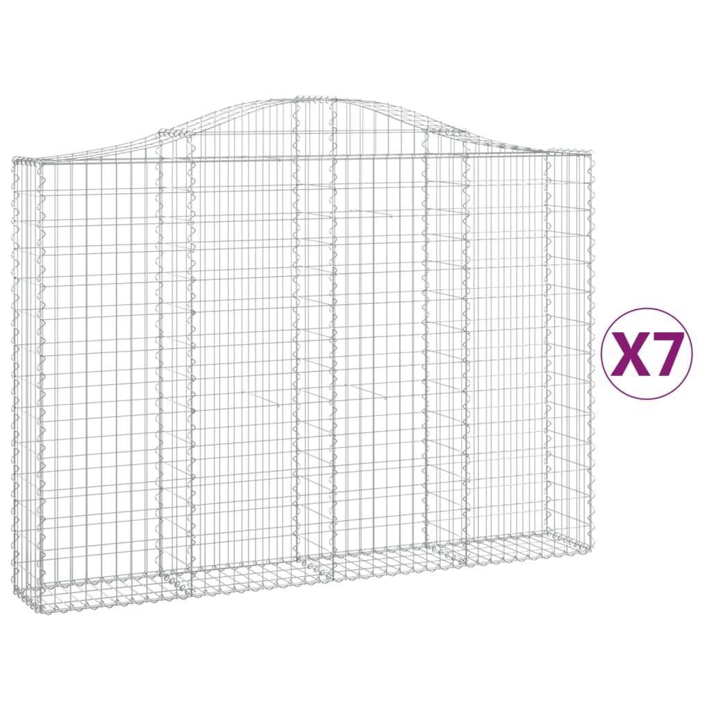 Vidaxl Schans Kosze 7 ST sklepione 200x30x140 160 cm żelazo