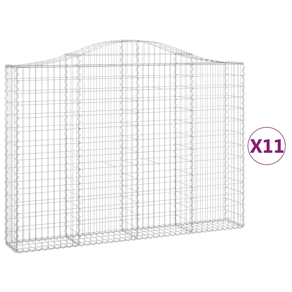 VidaXL Schans baskets 11 st vaulted 200x30x140 160 cm iron