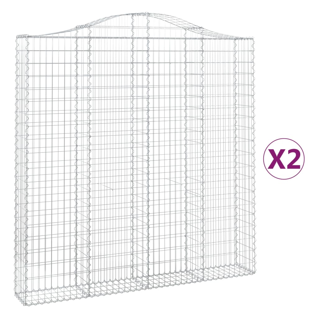 Vidaxl Schans kurver 2 st Vaulted 200x30x200 220 cm jern