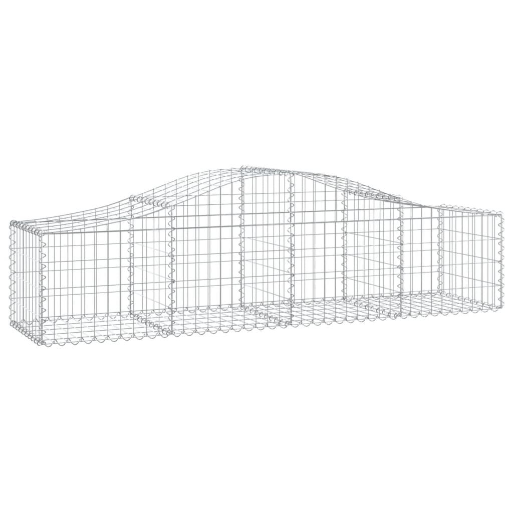 VidaXL Schans baskets 2 st vaulted 200x50x40 60 cm galvanized iron