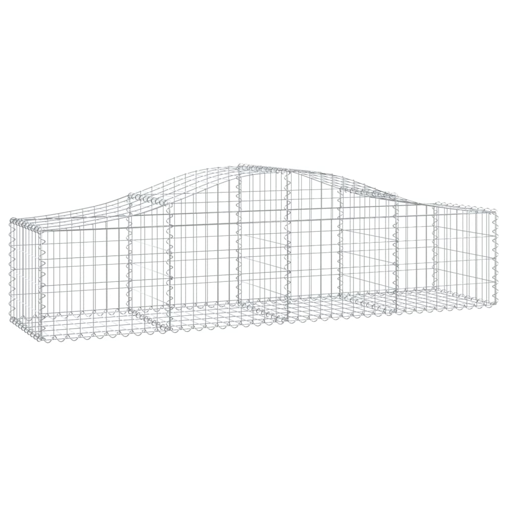 VidaXL Schans baskets 3 st vaulted 200x50x40 60 cm galvanized iron