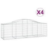 Vidaxl Schans Cestini 4 Stauted 200x50x60 80 cm Galvanizzato