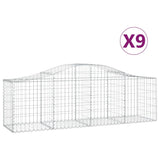 Vidaxl Schans Cestini 9 Stault 200x50x60 80 cm Galvanizzato