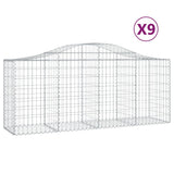 Cestas Vidaxl Schans 9 st 200x50x80 100 cm de hierro galvanizado