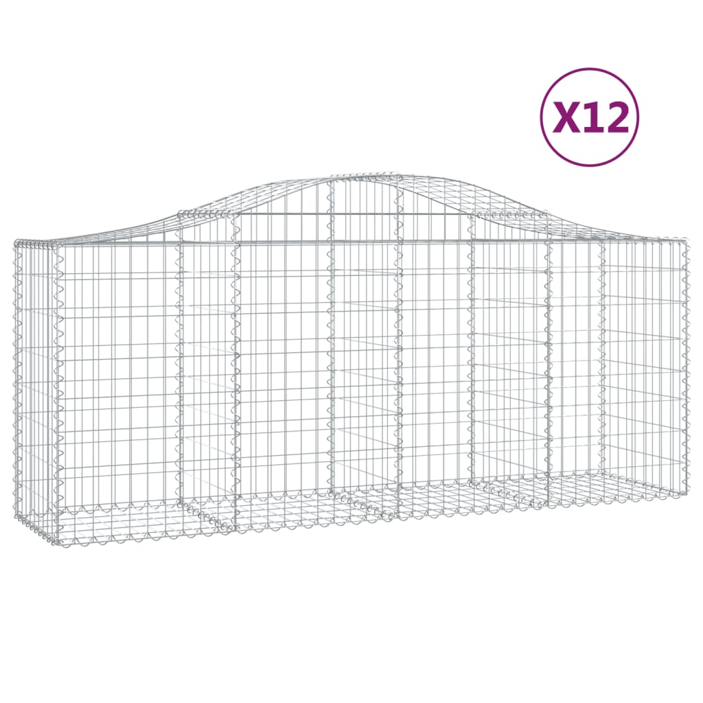 Vidaxl Schans košare 12 St obokano 200x50x80 100 cm železo