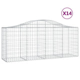 Vidaxl Schans korgar 14 st valvade 200x50x80 100 cm järn