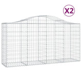 Vidaxl Schans Baskets 2 St. Klavené 200x50x100 120 cm železo