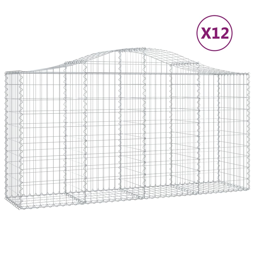 Vidaxl Schans Kosze 12 ST sklepione 200x50x100 120 cm żelazo