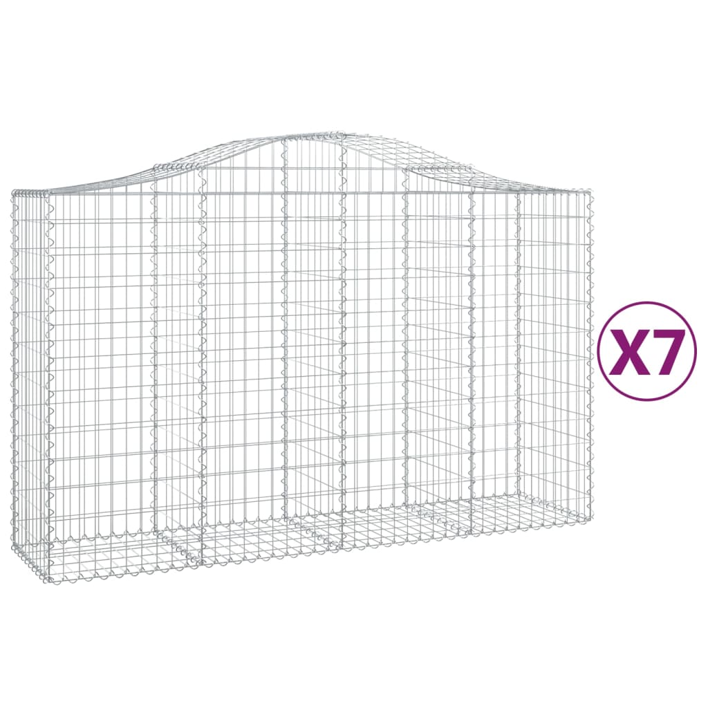 Vidaxl Schainen Kuerf 7 St Rauch 200x50x120 cm Eisen