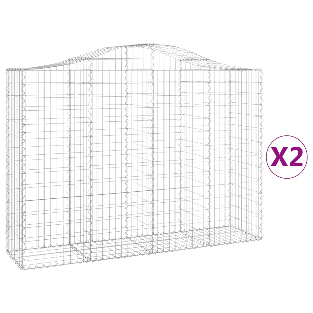 Vidaxl Schans Baskets 2 ST Klavené 200x50x140 160 cm železo