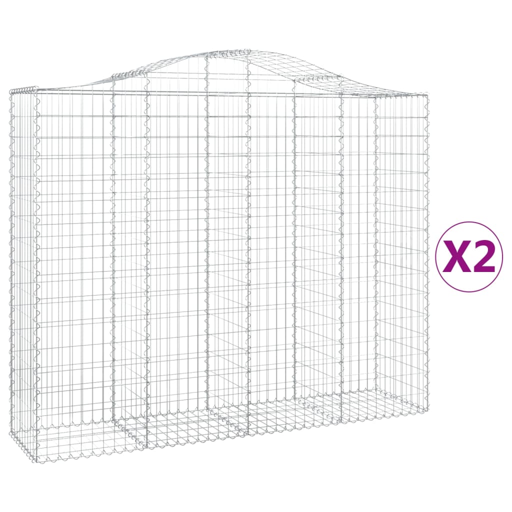 Vidaxl Schans kurver 2 st Vaulted 200x50x160 180 cm jern