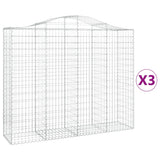 VidaXL Schans baskets 3 ST vaulted 200x50x160 180 cm iron