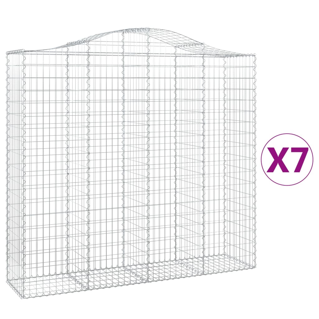 VidaXL Schans baskets 7 st vaulted 200x50x180 200 cm iron