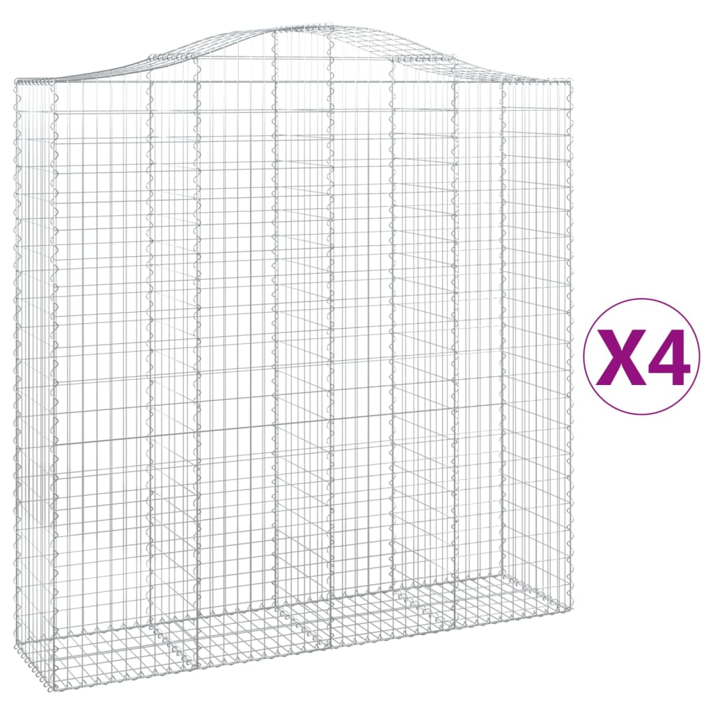 VidaXL Schans baskets 4 st vaulted 200x50x200 220 cm iron