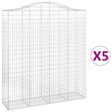 Vidaxl Schans kurver 5 st Vaulted 200x50x220 240 cm jern