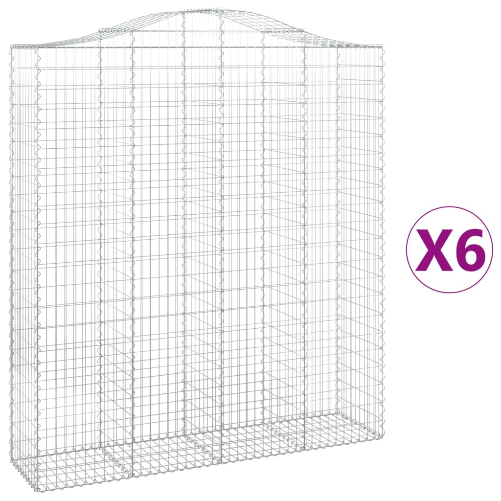 Vidaxl Schans baskets 6 st vaulted 200x50x220 240 cm iron