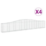 Vidaxl Schans Pankets 4 ST Voûté 400x30x60 80 cm fer