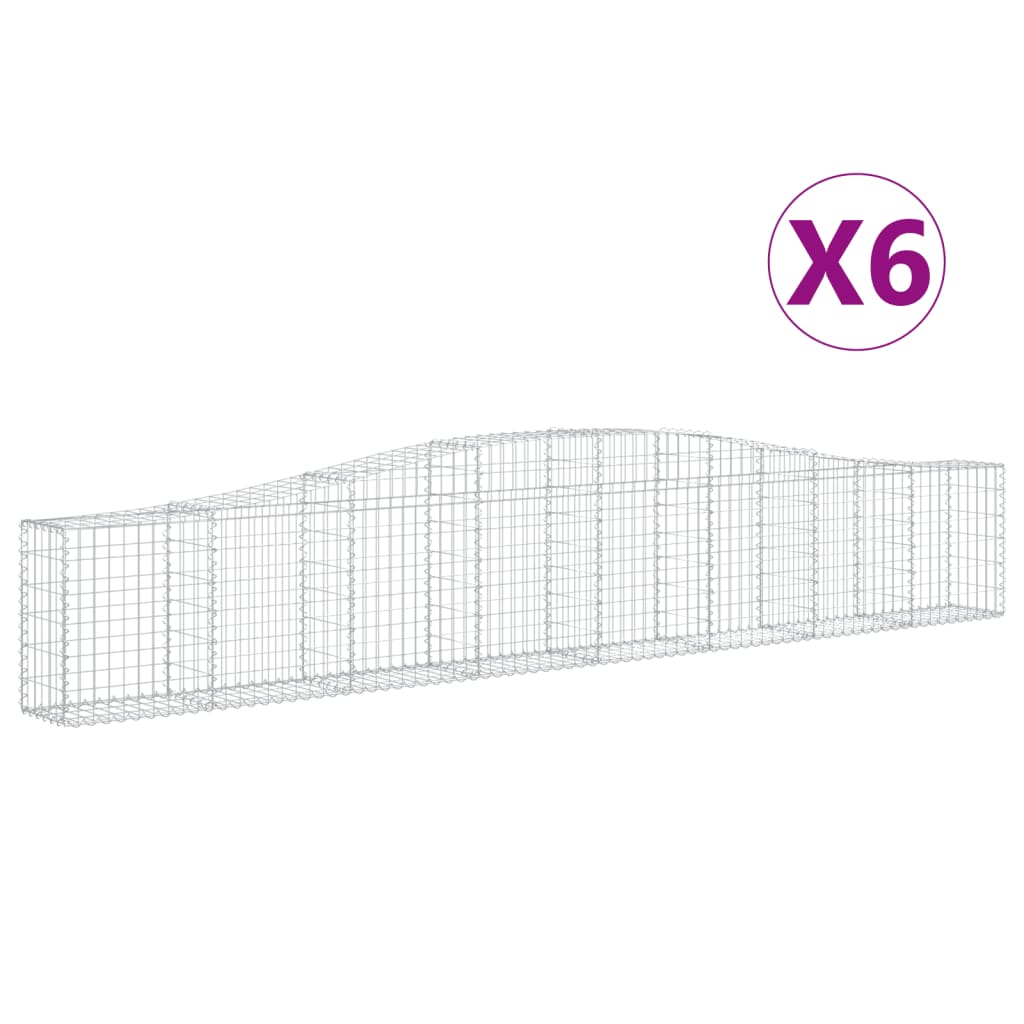 Vidaxl Schainen Kuerf 6 St Vauxed 400x30X60 80 cm Eisen