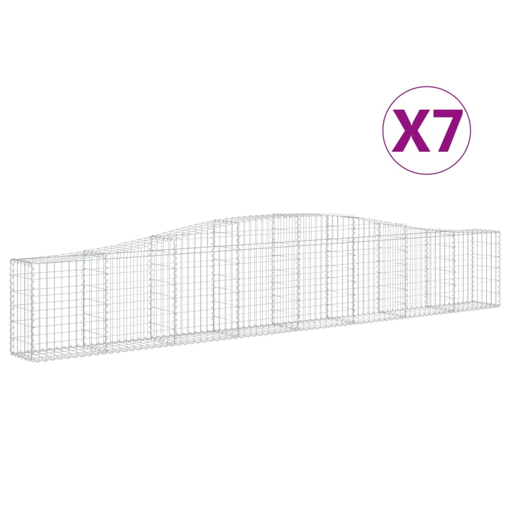 Vidaxl Schans Kosze 7 ST sklepione 400x30x60 80 cm żelazo