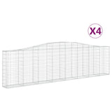 Vidaxl Schans kurver 4 St Vaulted 400x30x100 120 cm jern