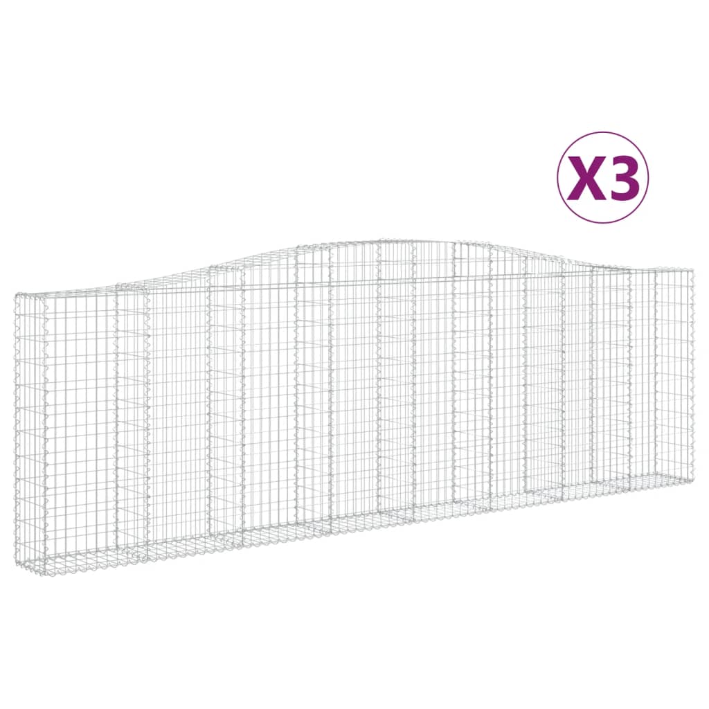 Vidaxl Schans Baskets 3 ST Klenba 400x30x120 140 cm železo