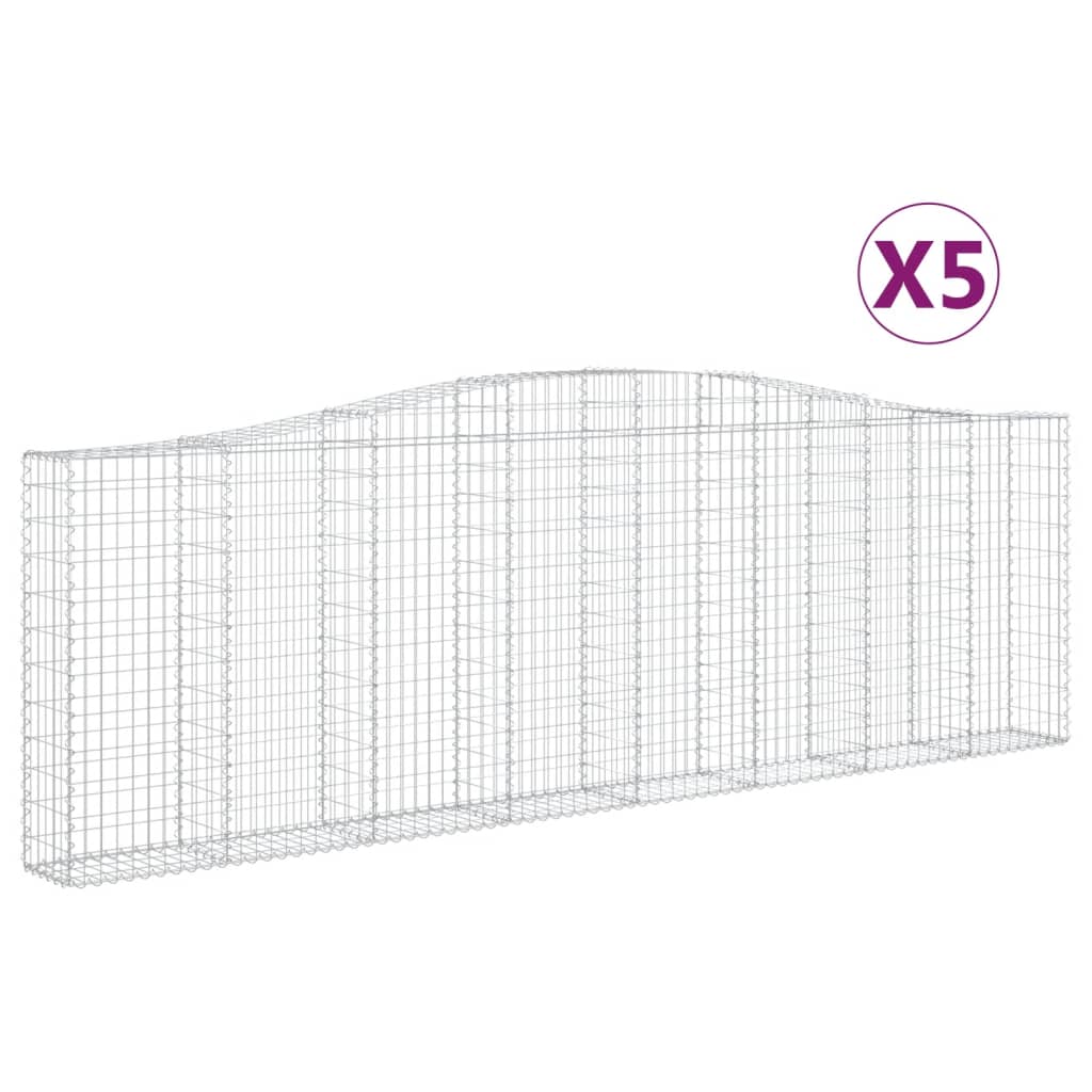 Vidaxl Schans baskets 5 st vaulted 400x30x120 140 cm iron