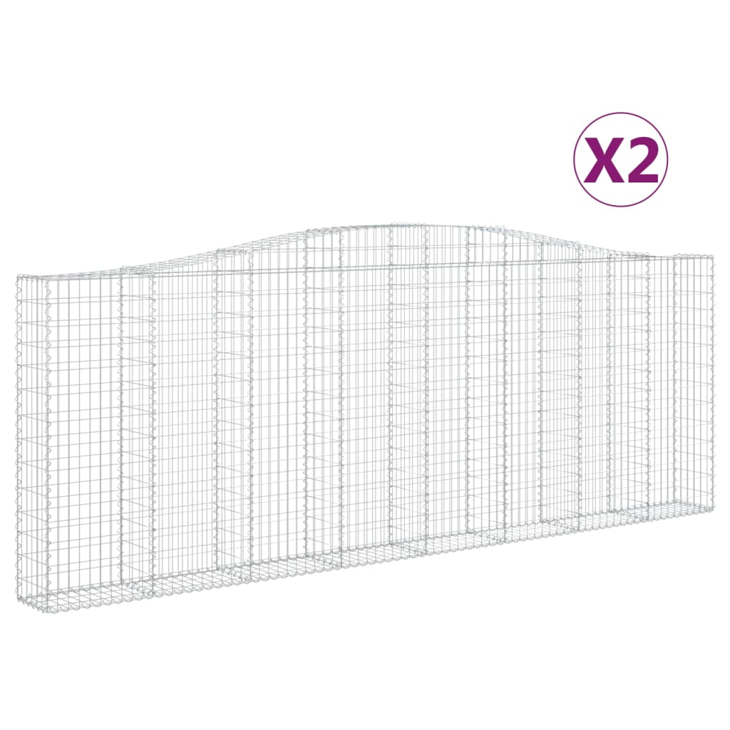 Cestas Vidaxl Schans 2 st 400x30x140 160 cm de hierro