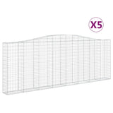 Vidaxl Schans Kosze 5 ST sklepione 400x30x140 160 cm żelazo