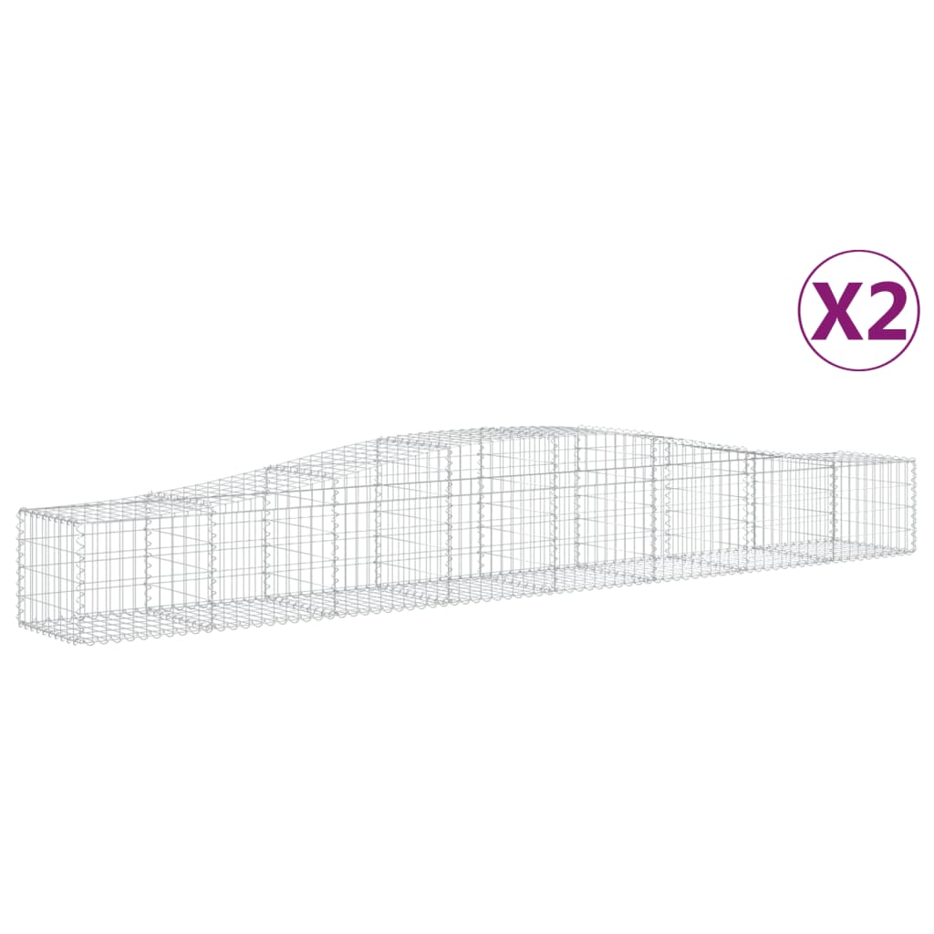 Vidaxl Schans kurver 2 st Vaulted 400x50x40 60 cm jern