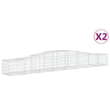 Vidaxl Schans kurver 2 st Vaulted 400x50x40 60 cm jern