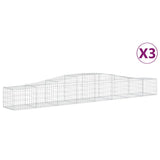 Vidaxl Schans kurver 3 St Vaulted 400x50x40 60 cm jern