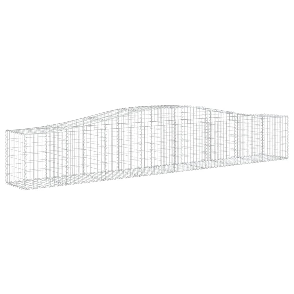 VidaXL Schans baskets 3 st vaulted 400x50x60 80 cm galvanized iron