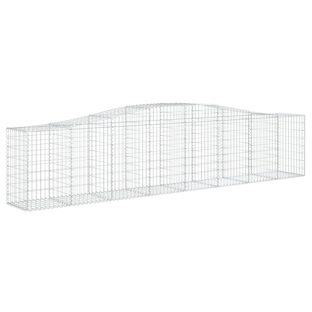 Vidaxl Schans baskets 5 st vaulted 400x50x80 100 cm galvanized iron