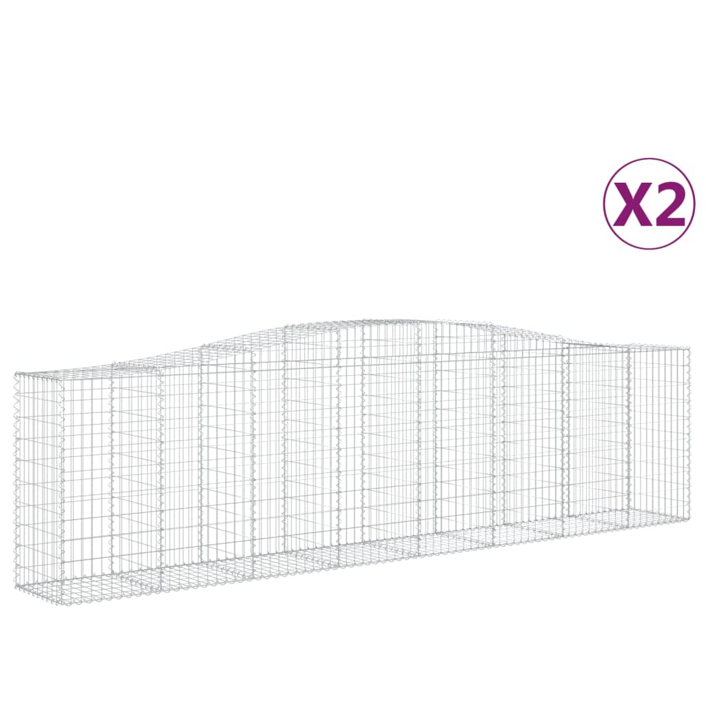 Vidaxl Schans Baskets 2 ST Klavené 400x50x100 120 cm železo