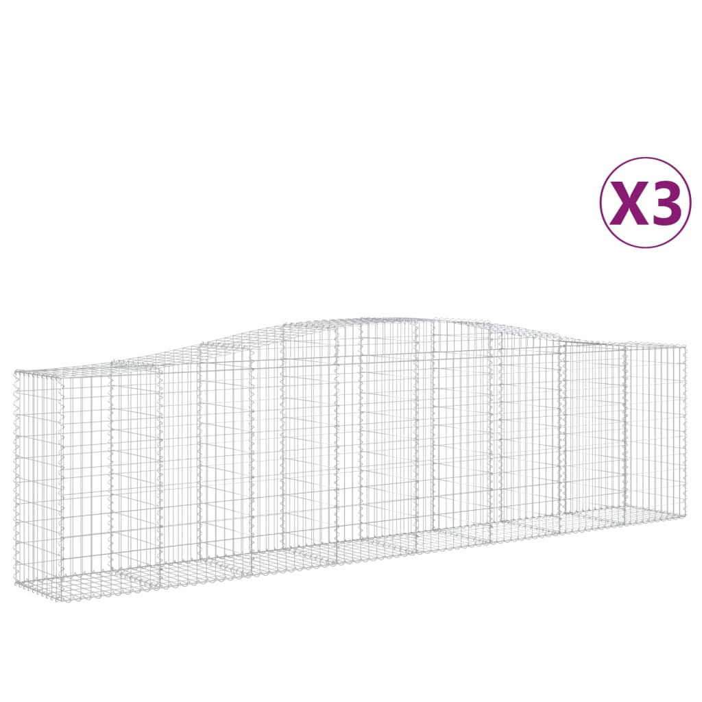 Vidaxl Schlag Kuerf 3 St Vaulted 400x50x100 120 cm Eisen